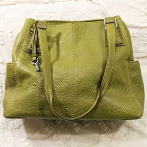 Large Fossil genuine leather shoulder bag